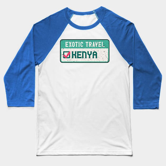 Kenya travel list Baseball T-Shirt by SerenityByAlex